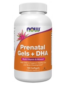 PreNatal Gels with DHA - 180 Softgels - NOW | PureFormulas