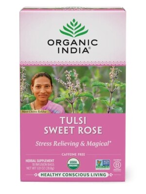 Tulsi Sweet Rose Tea by Organic India