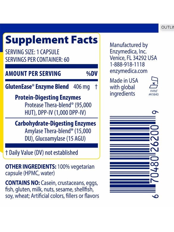 GlutenEase™ - 60 Capsules - Alternate View 1