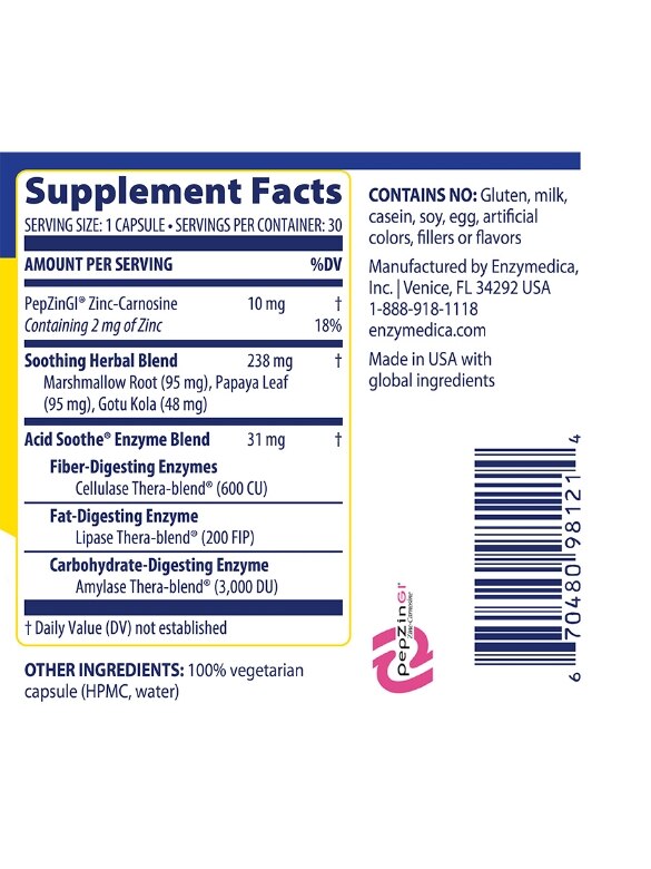 Acid Soothe™ - 30 Capsules - Alternate View 1