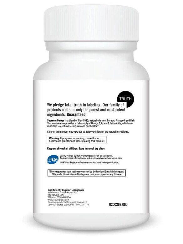 Supreme Omega - 90 Softgels - Alternate View 2