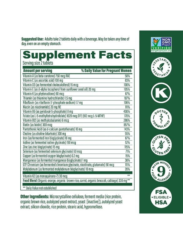 Baby & Me 2™ Prenatal Multi - 60 Tablets - Alternate View 1