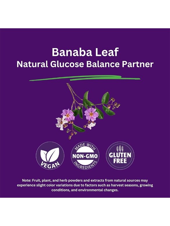 Banaba Leaf Extract - 60 Vegetarian Capsules - Alternate View 3