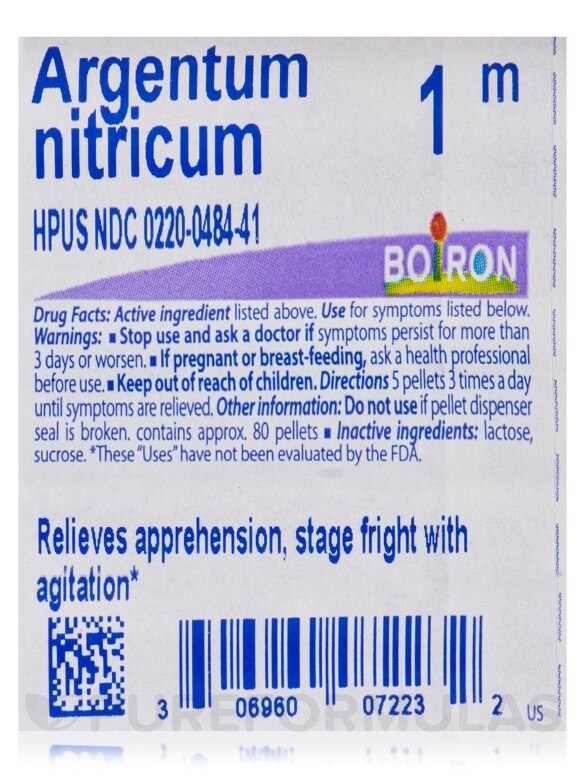 Argentum Nitricum 1m - 1 Tube (approx. 80 pellets) - Alternate View 4