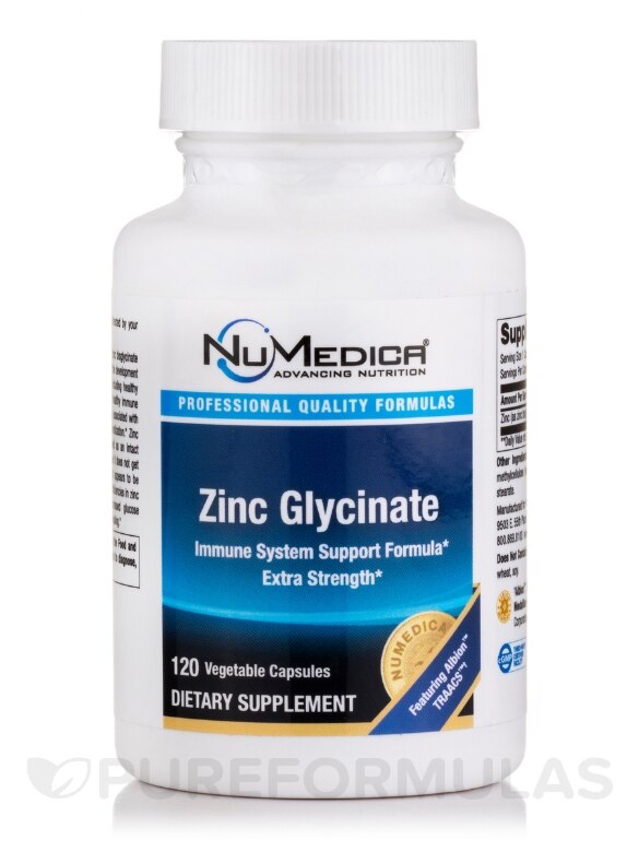 Zinc Glycinate - 120 Vegetable Capsules
