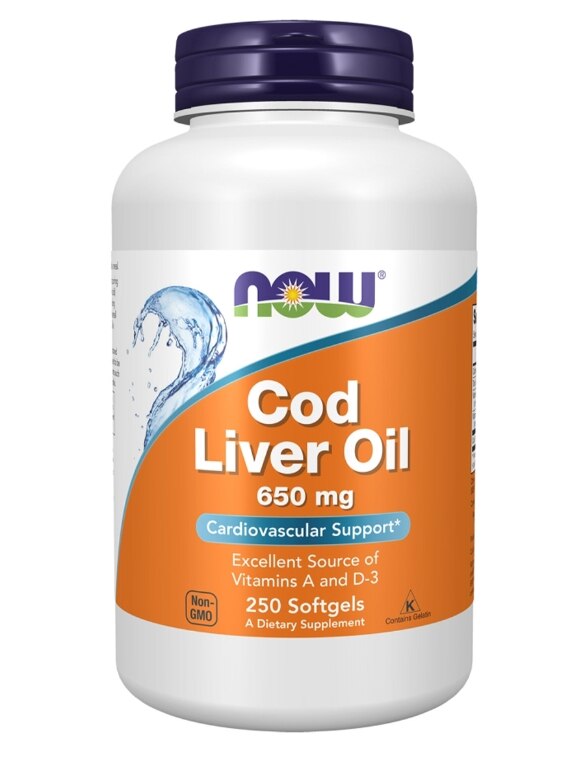 Cod Liver Oil 650 mg - 250 Softgels