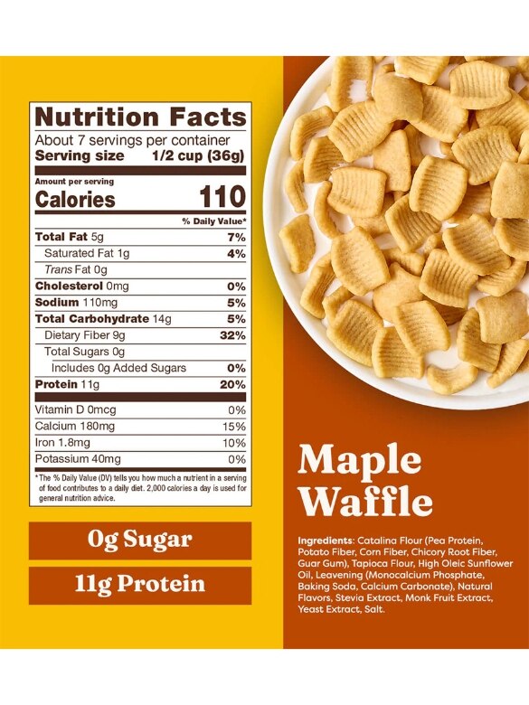 Keto Friendly Cereal - Maple Waffle Flavor - 9 oz (255 Grams) - Alternate View 1