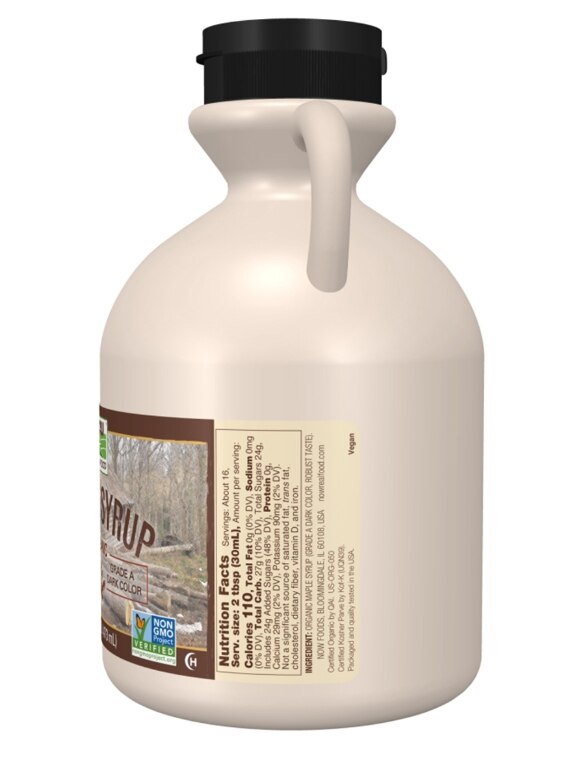 NOW Real Food® - Organic Maple Syrup, Grade A Dark Color - 16 fl. oz (473 ml) - Alternate View 1