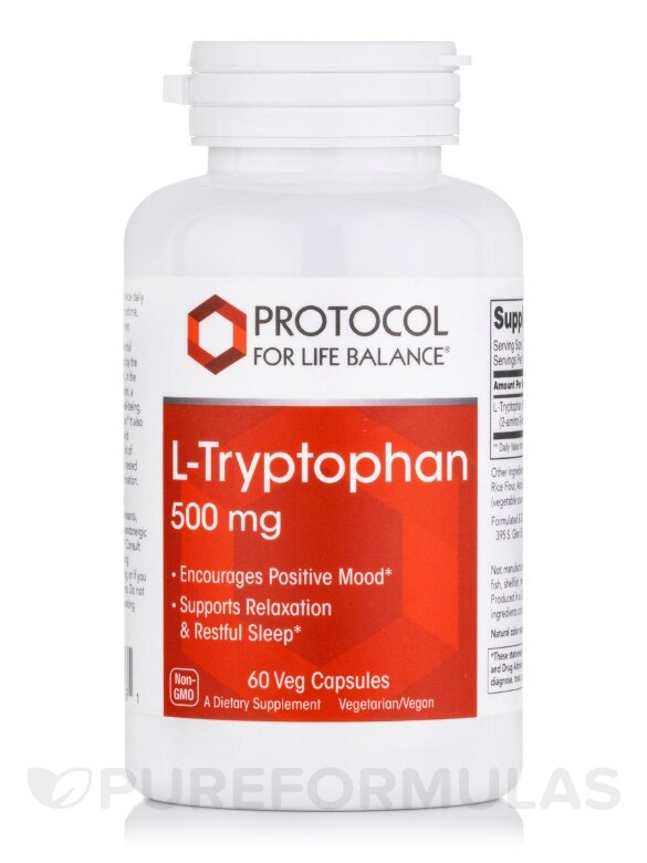 L-Tryptophan 500 mg - 60 Veg Capsules