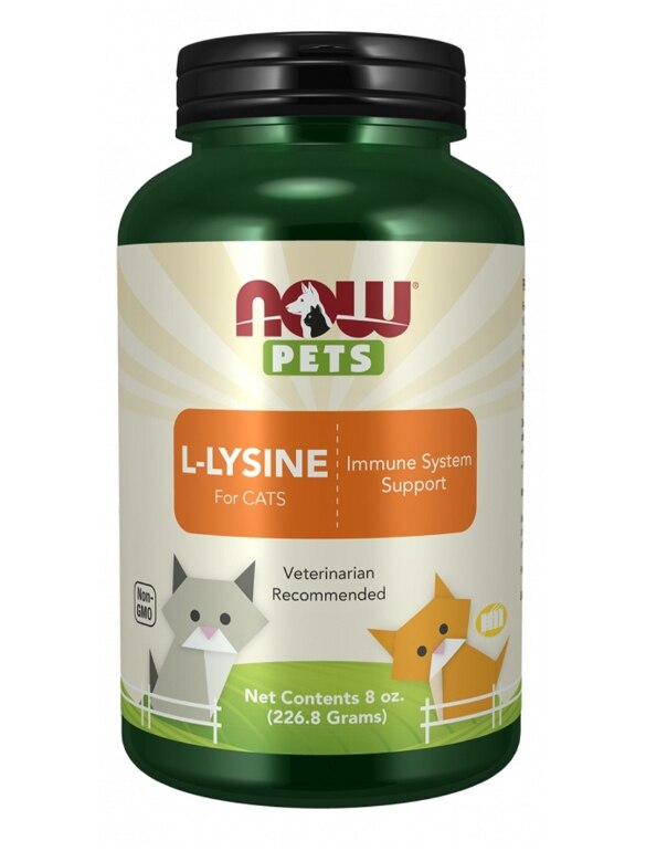 NOW® Pets - L-Lysine Powder for Cats - 8 oz (226.8 Grams)