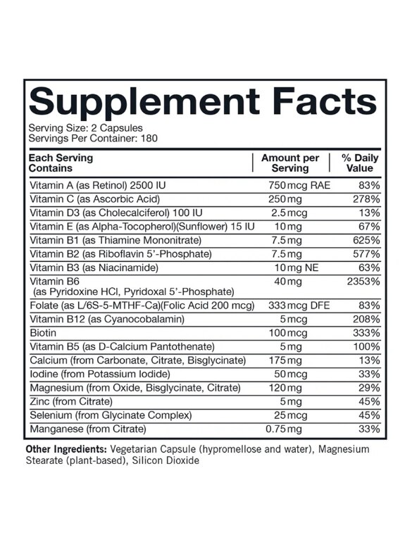 Super Nu-Thera® - Hypoallergenic - 360 Vegetarian Capsules - Alternate View 2