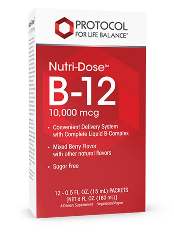 Nutri-Dose™ B-12 10,000 mcg (Mixed Berry Flavor) - 12 Vials (0.5 fl. oz ea)