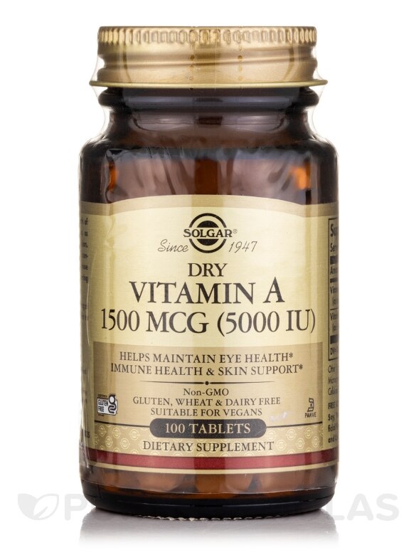Dry Vitamin A 1500 mcg - 100 Tablets