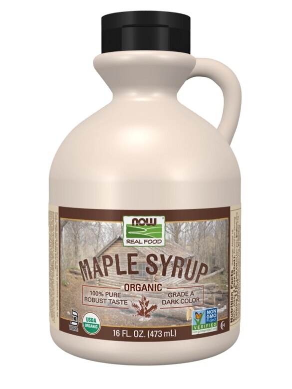 NOW Real Food® - Organic Maple Syrup, Grade A Dark Color - 16 fl. oz (473 ml)