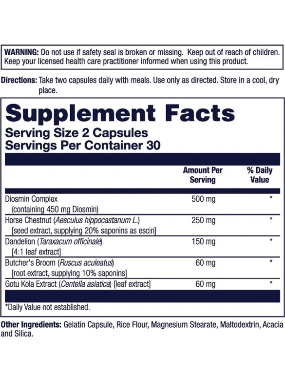 Vein Support - 60 Capsules - Alternate View 1