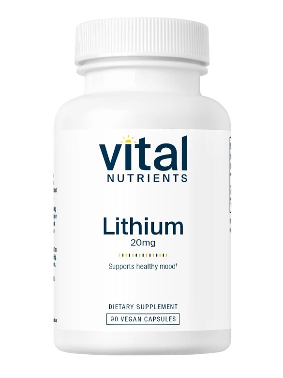 Lithium (orotate) 20 mg - 90 Vegetarian Capsules