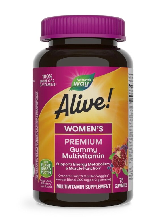 Alive!® Women’s Gummy Multi-Vitamin, Assorted Flavors - 75 Gummies