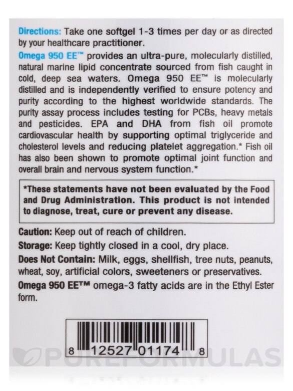 Omega 950 EE™ - 120 Softgels - Alternate View 4
