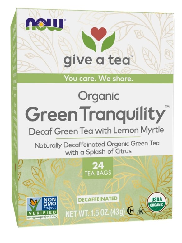 Give a Tea® - Green Tranquility Tea - 24 Tea Bags - NOW | PureFormulas