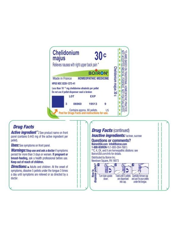 Chelidonium Majus 30c - 1 Tube (approx. 80 pellets) - Alternate View 1
