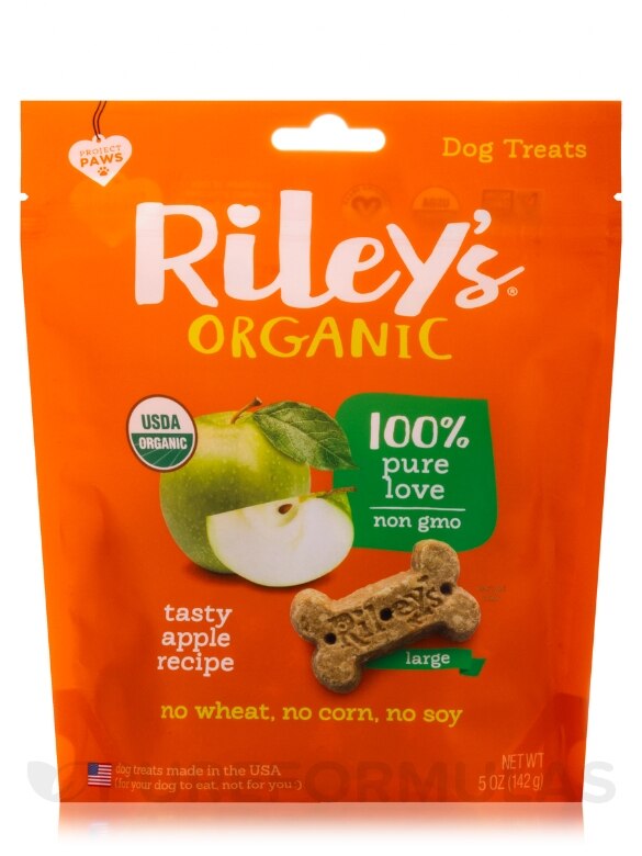 Tasty Organic Apple Baked Biscuits, Large Bone - 5 oz (142 Grams)