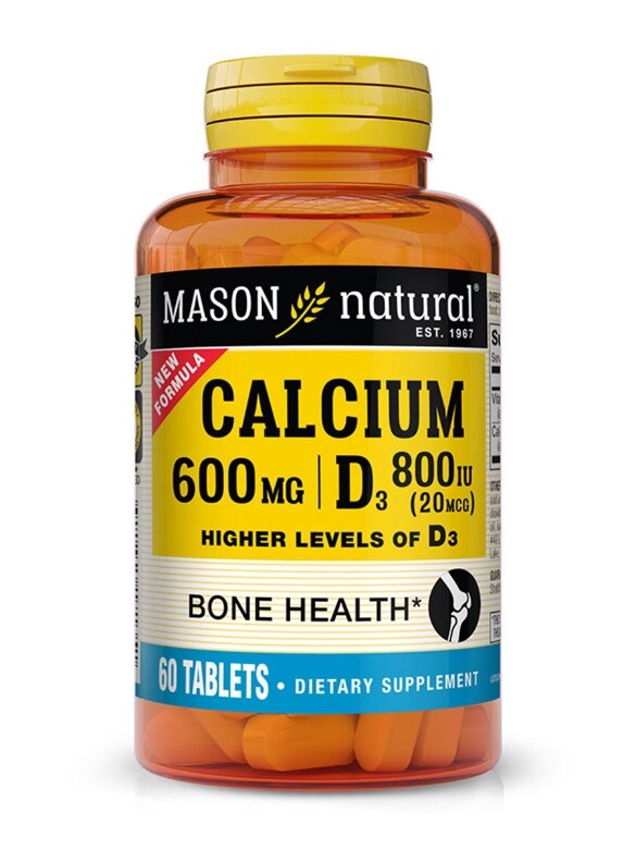 Calcium 600 mg | D3 800 IU - 60 Tablets