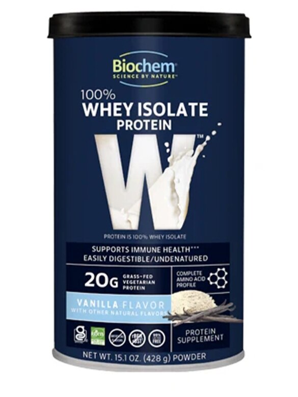 100% Whey Isolate Protein Powder, Vanilla Flavor - 15.1 oz (428 Grams)