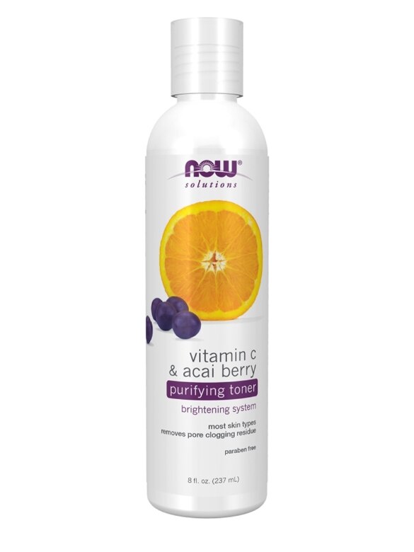 NOW® Solutions - Vitamin C & Acai Berry Purifying Toner - 8 fl. oz (237 ml)