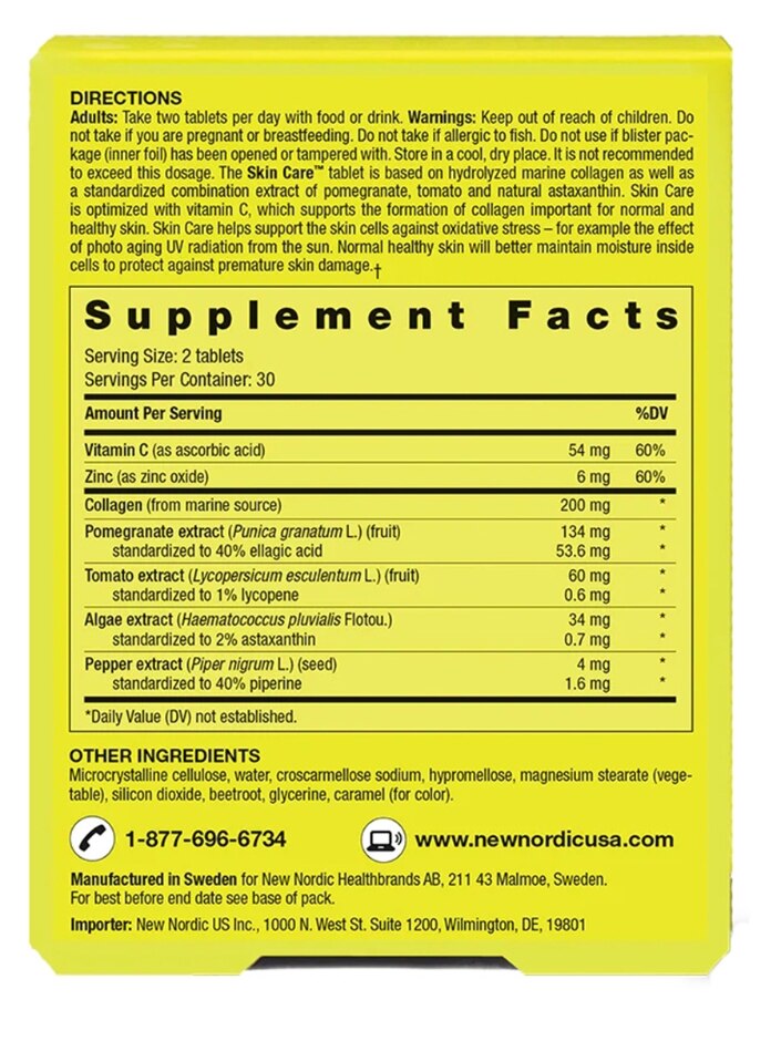 Skin Care™ Collagen Filler - 60 Tablets - New Nordic | PureFormulas