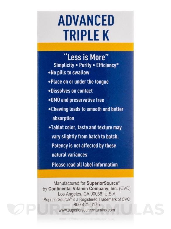 Triple K - 30 MicroLingual® Tablets - Alternate View 6