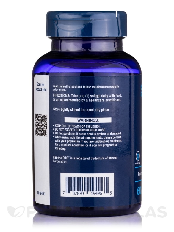 Super-Absorbable CoQ10 (Ubiquinone) 50 mg with d-Limonene - 60 Softgels - Alternate View 2