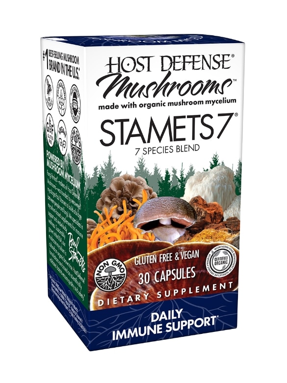 Organic Stamets 7® - 30 Vegetarian Capsules
