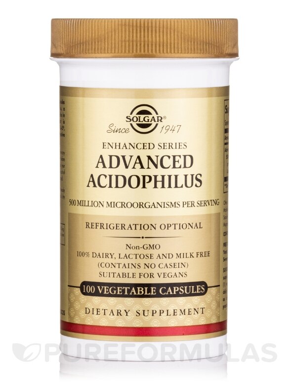 Advanced Acidophilus - 100 Vegetable Capsules - Alternate View 2