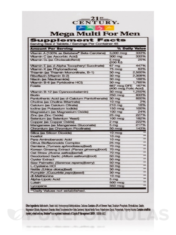 Mega Multi For Men - 90 Tablets - Alternate View 5