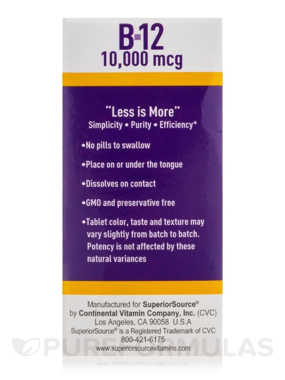 NO SHOT Methylcobalamin B-12 10,000 mcg - 30 MicroLingual® Tablets - Alternate View 6
