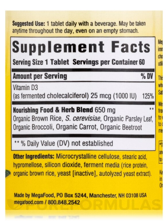 Vitamin D3 1000 IU - 60 Tablets - Alternate View 4