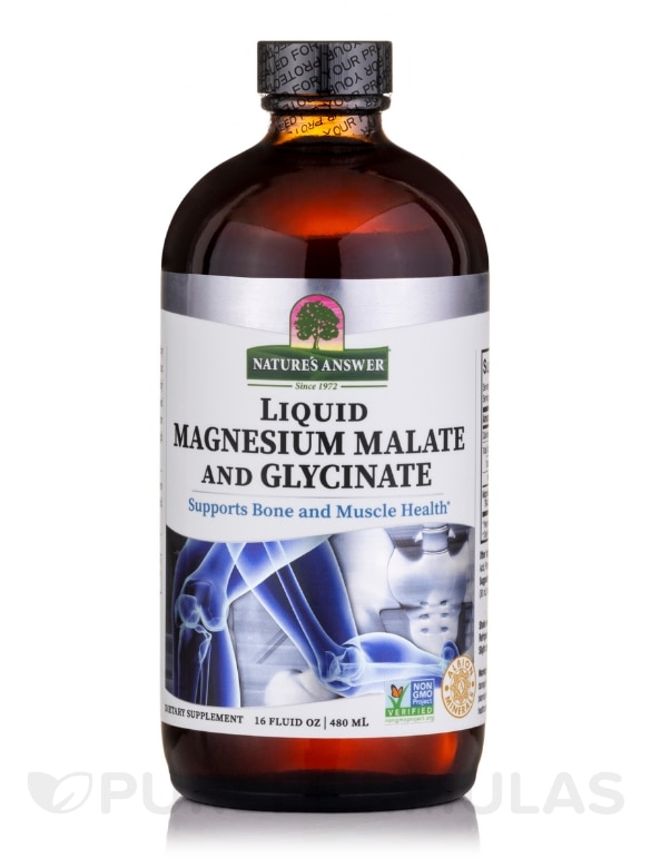 Liquid Magnesium Malate and Glycinate (Natural Tangerine Flavor) - 16 fl. oz (480 ml)