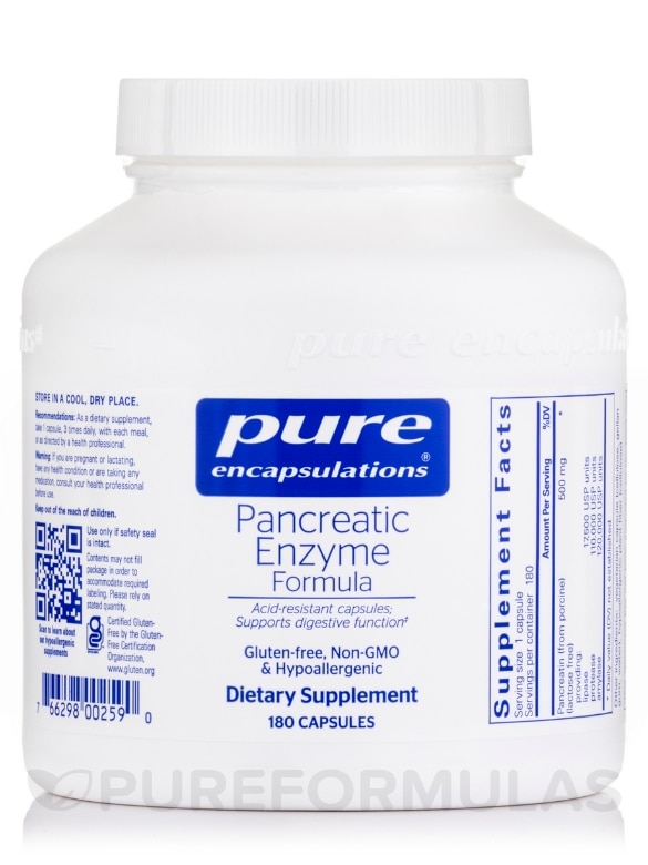 Pancreatic Enzyme Formula - 180 Capsules