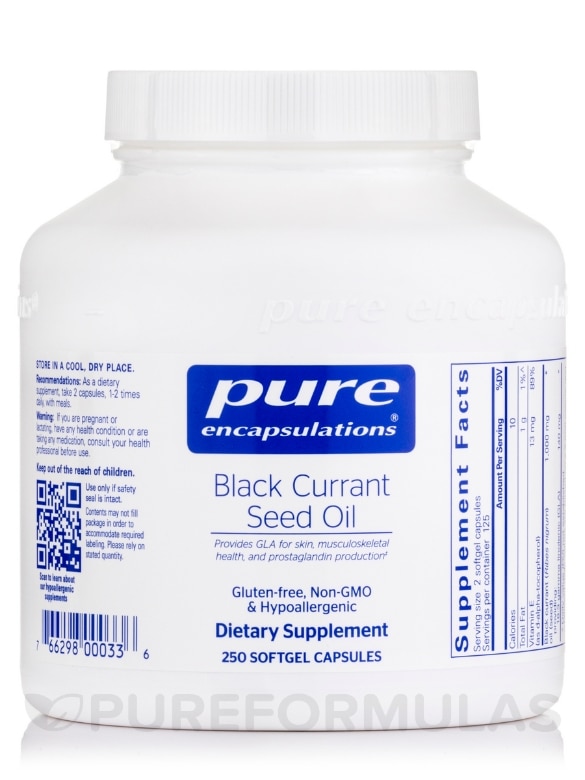 Black Currant Seed Oil - 250 Softgel Capsules