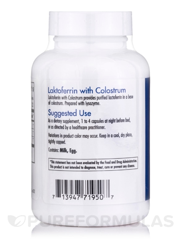 Laktoferrin with Colostrum - 90 Vegetarian Capsules - Alternate View 2