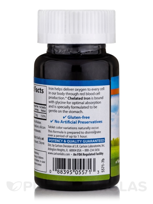 Chelated Iron 27 mg - 100 Tablets - Alternate View 2