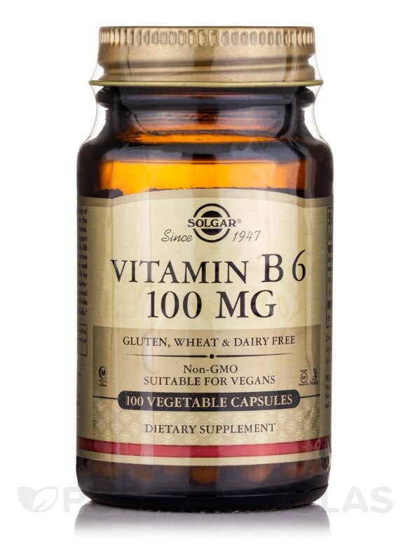 Vitamin B6 100 mg - 100 Vegetable Capsules