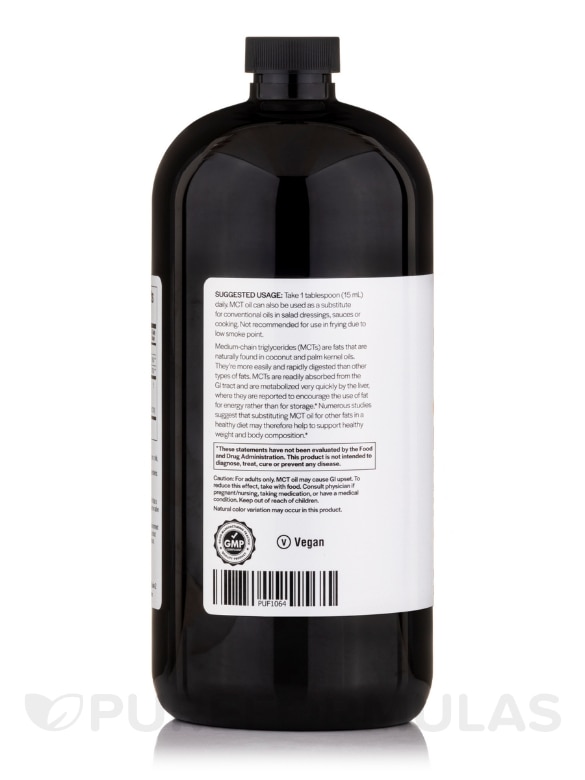 MCT Oil 100% Pure - 32 fl. oz (946 ml) - Alternate View 2