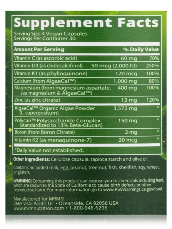 Vegan Bone Maximizer™ - 120 Vegan Capsules - Alternate View 4