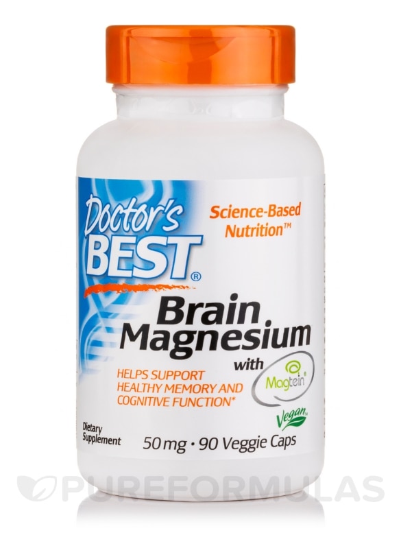 Brain Magnesium with Magtein™ 50 mg - 60 Veggie Capsules
