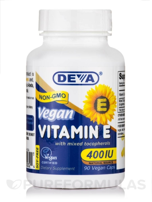 Vegan Vitamin E 400 IU with Mixed Tocopherols - 90 Vegan Capsules