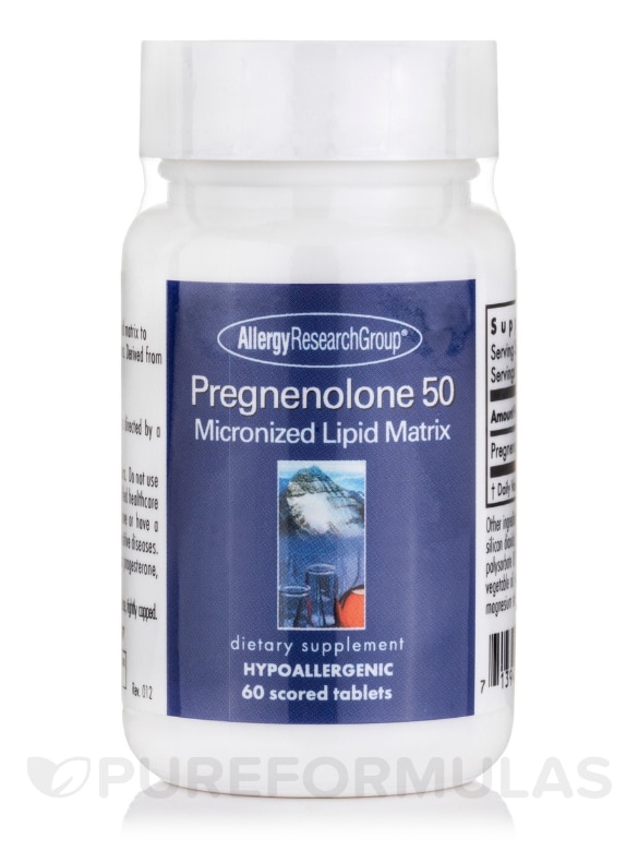 Pregnenolone 50 Micronized Lipid Matrix - 60 Scored Tablets