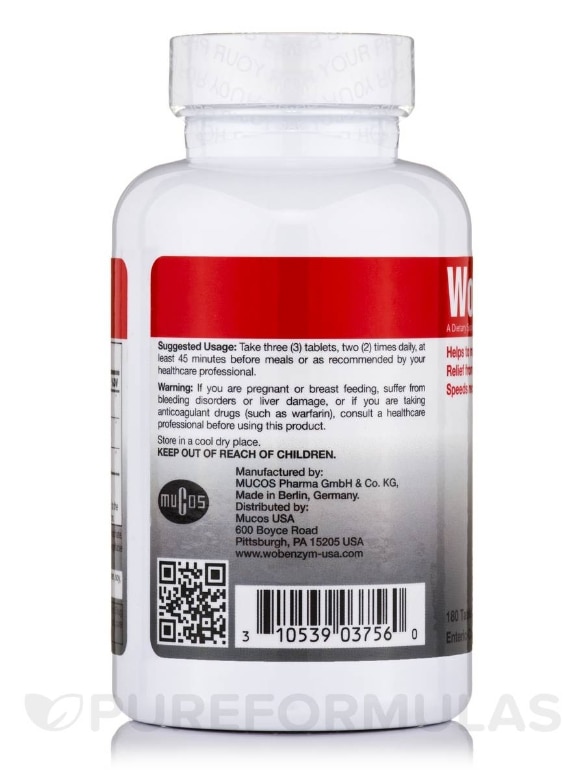 Wobenzym® PS - 180 Tablets - Alternate View 2