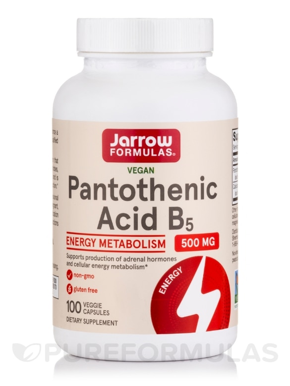 Pantothenic Acid B5 500 mg - 100 Veggie Caps