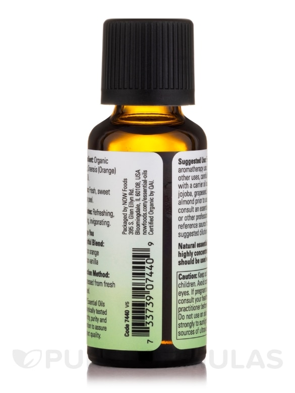 NOW® Organic Essential Oils - Orange Oil - 1 fl. oz (30 ml) - Alternate View 2